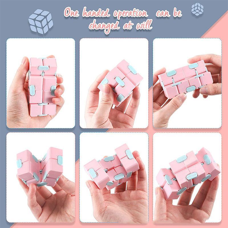 2pk Pastel Blue & Pink Infinity Fidget Cube