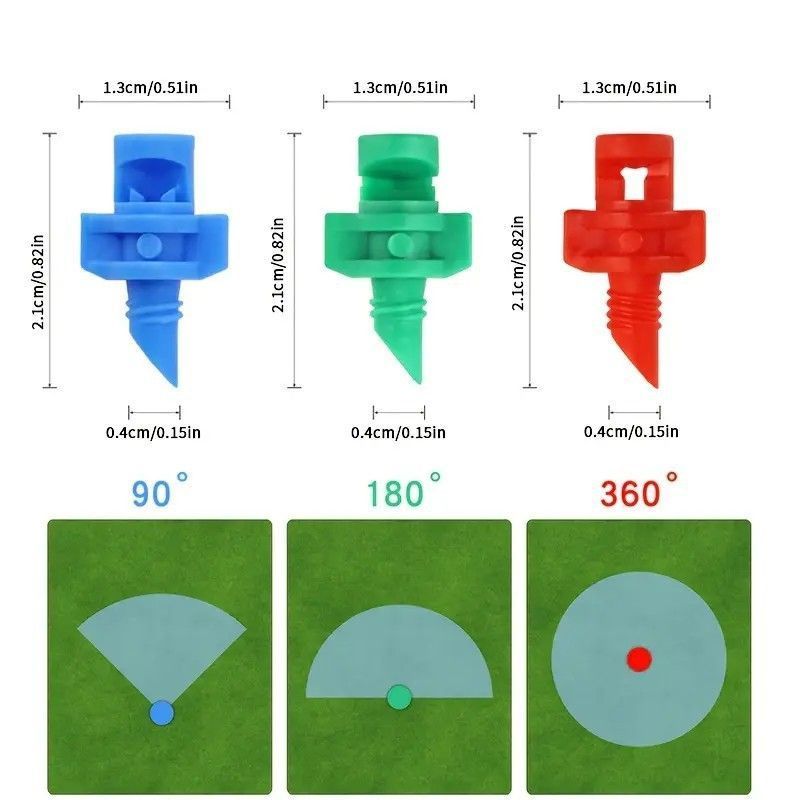 150pk Mixed Angle Refraction Misting Irrigation Sprinkler Set