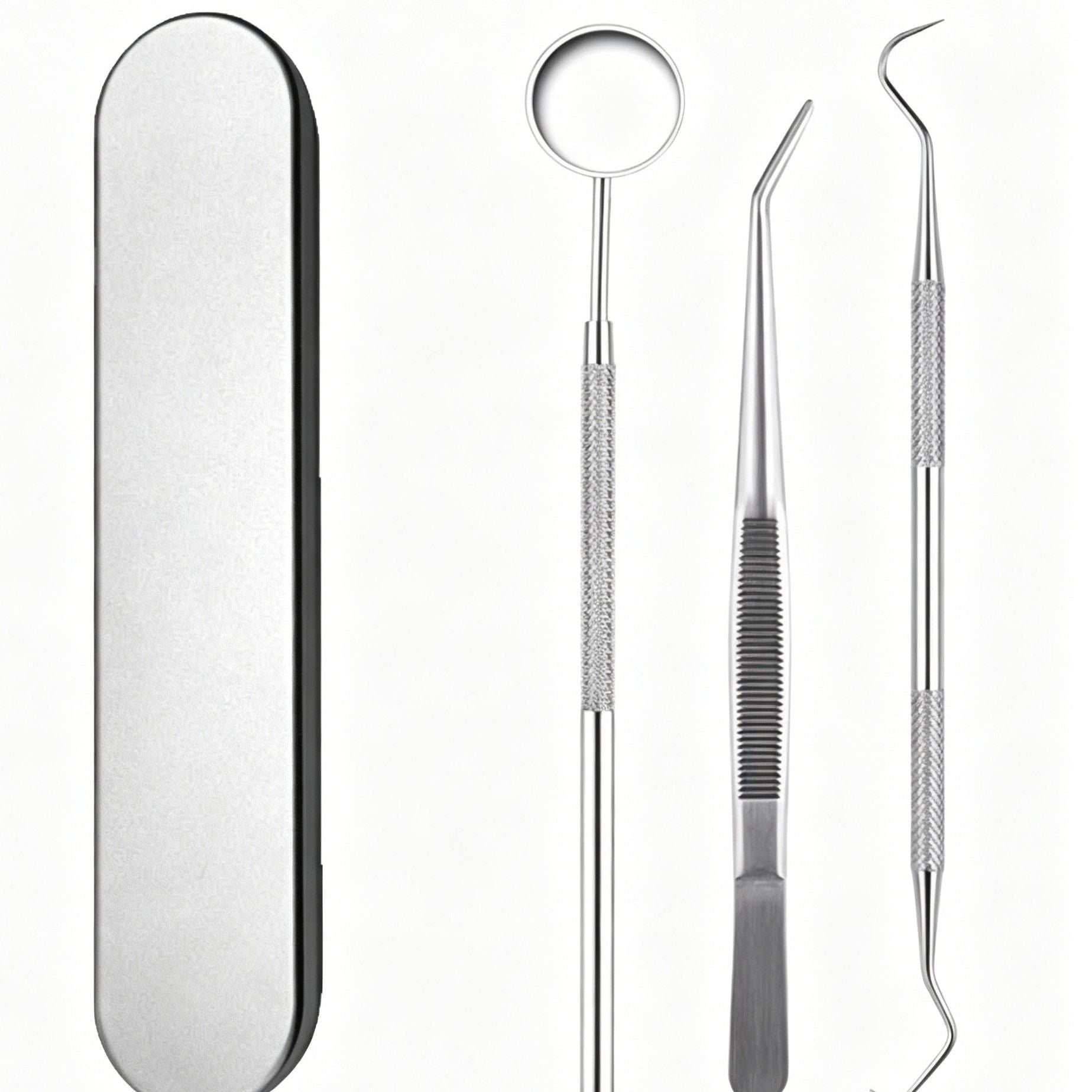 3pcs Style A Dental Tools Kit Mouth Mirror Scaler Probe