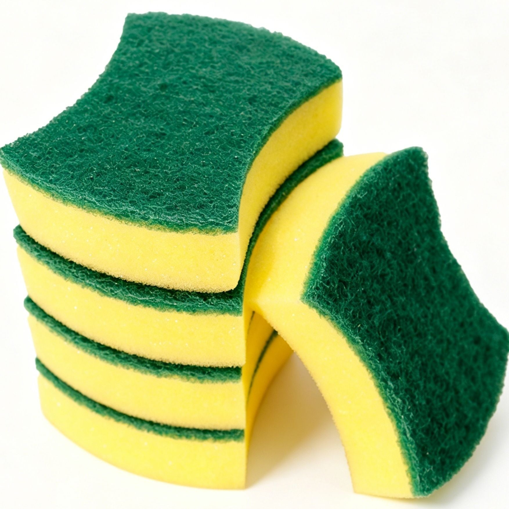 6pk Waist Shape Dual Sided Dish Sponge