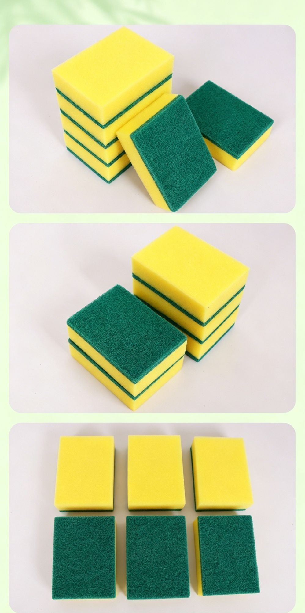 20pk Waist Shape Dual Sided Dish Sponge