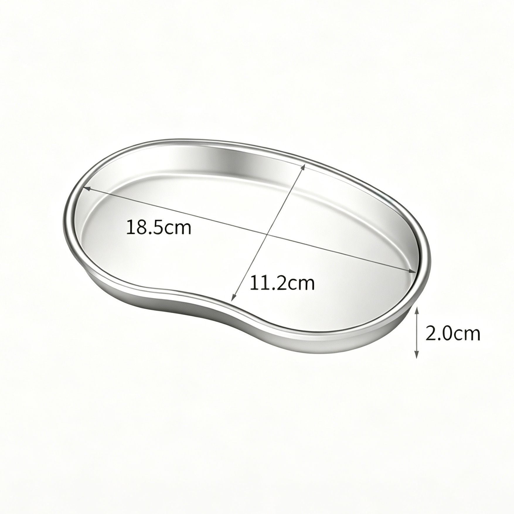 Small Curved Tray 201 Stainless Steel 2pcs