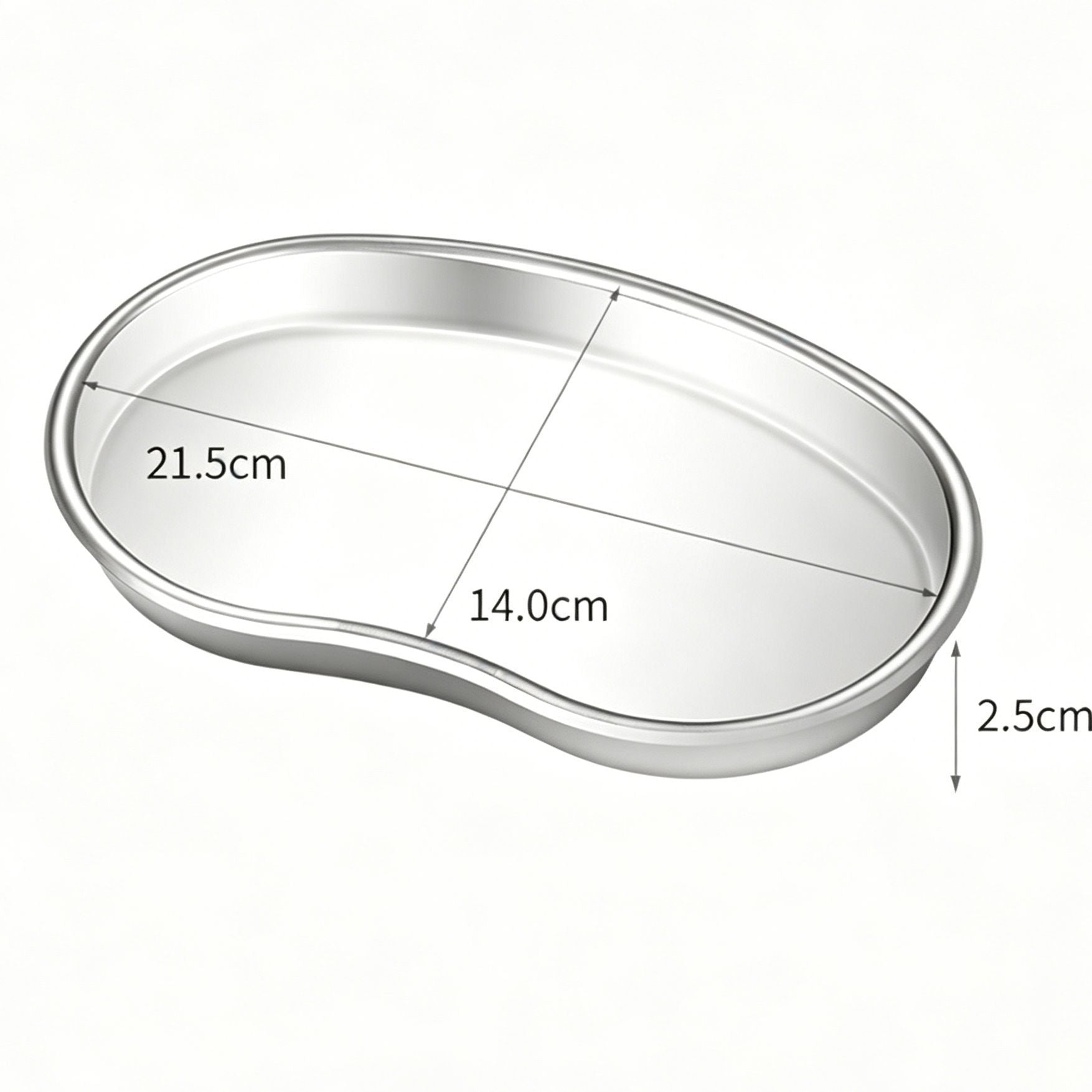 Large Curved Tray 304 Stainless Steel 2pcs