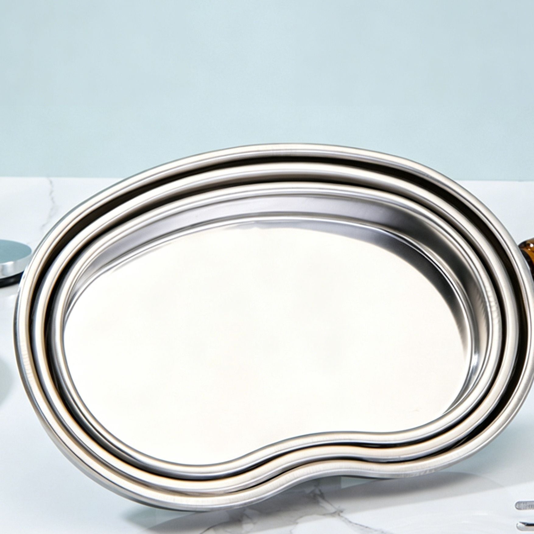 Deep Large Kidney Tray 304 Stainless Steel 2pcs