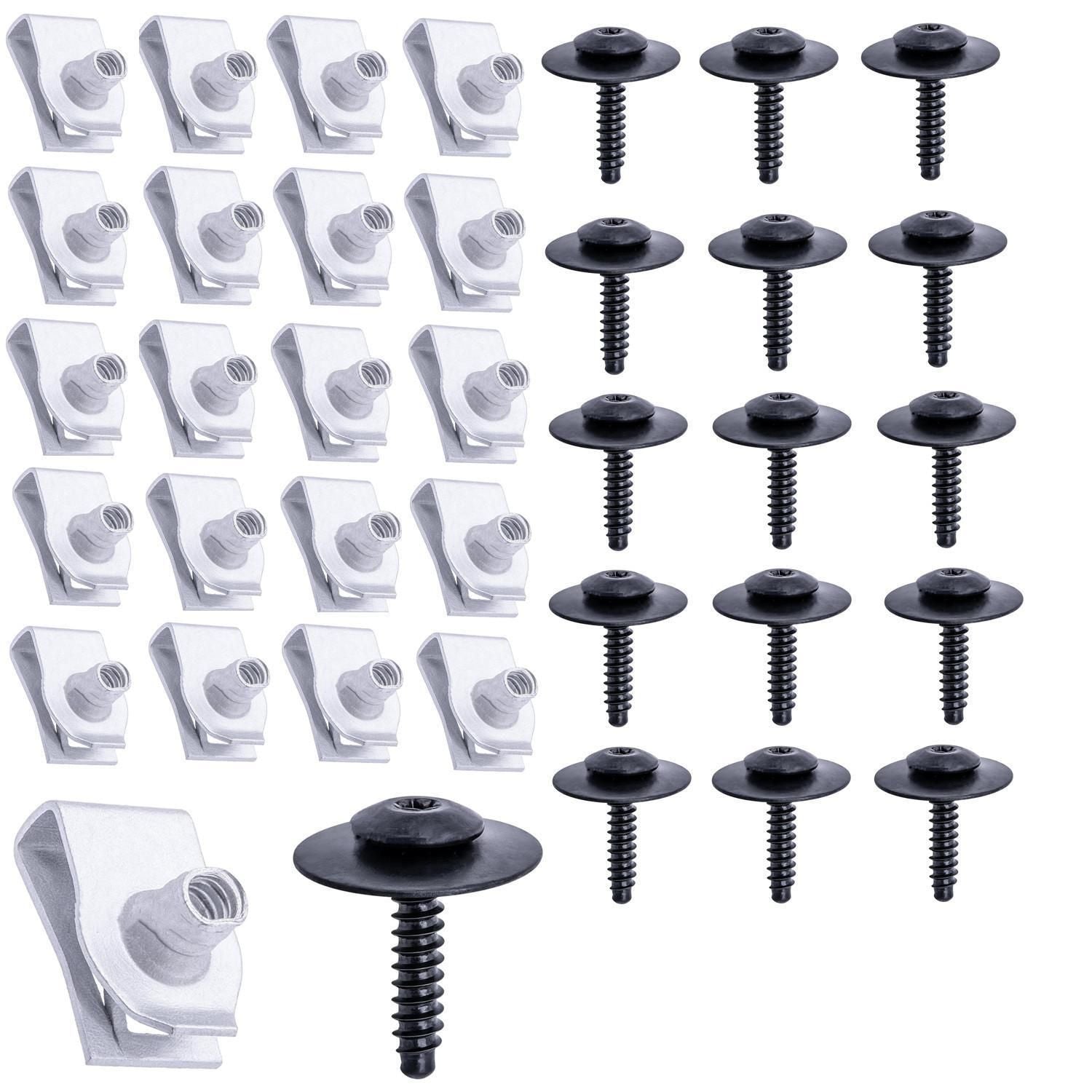 Car Bumper Screws & U Nuts 20PCS