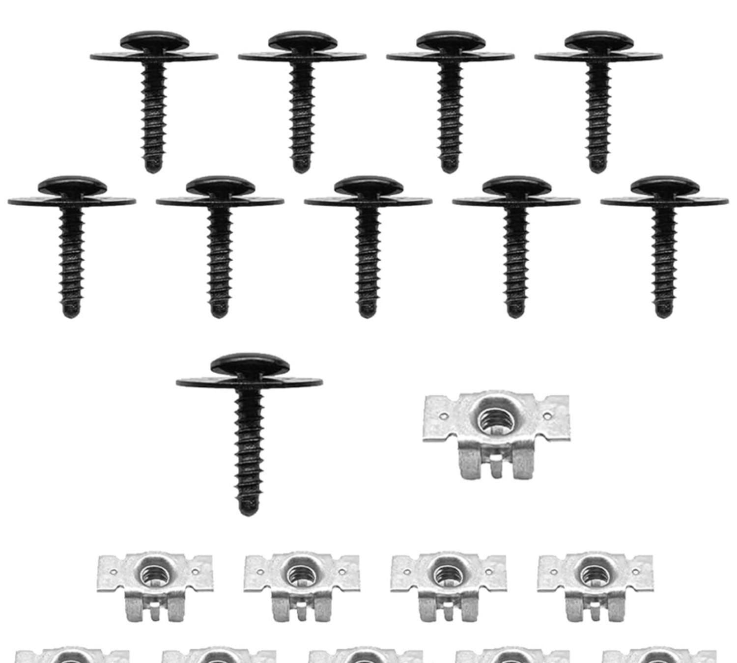 Car Bumper Screws & U Nuts 20PCS