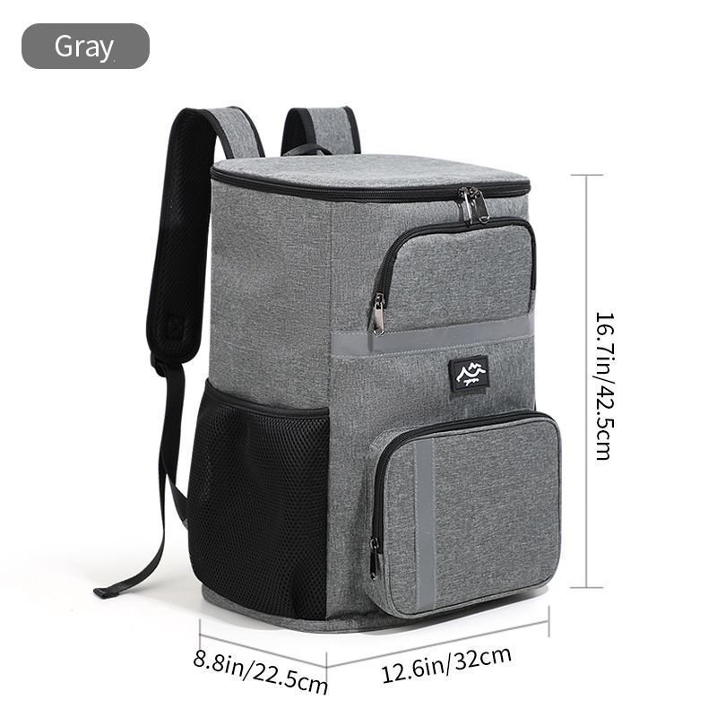 Outdoor Camping Insulated Cooler Backpack for Picnic Hiking Black