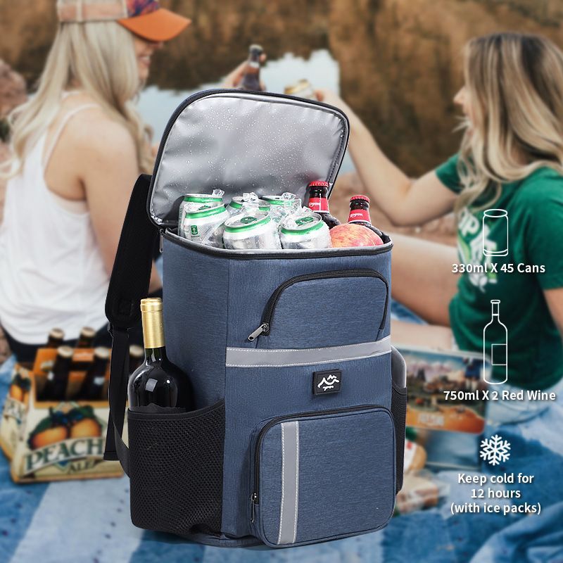 Outdoor Camping Insulated Cooler Backpack for Picnic Hiking Grey