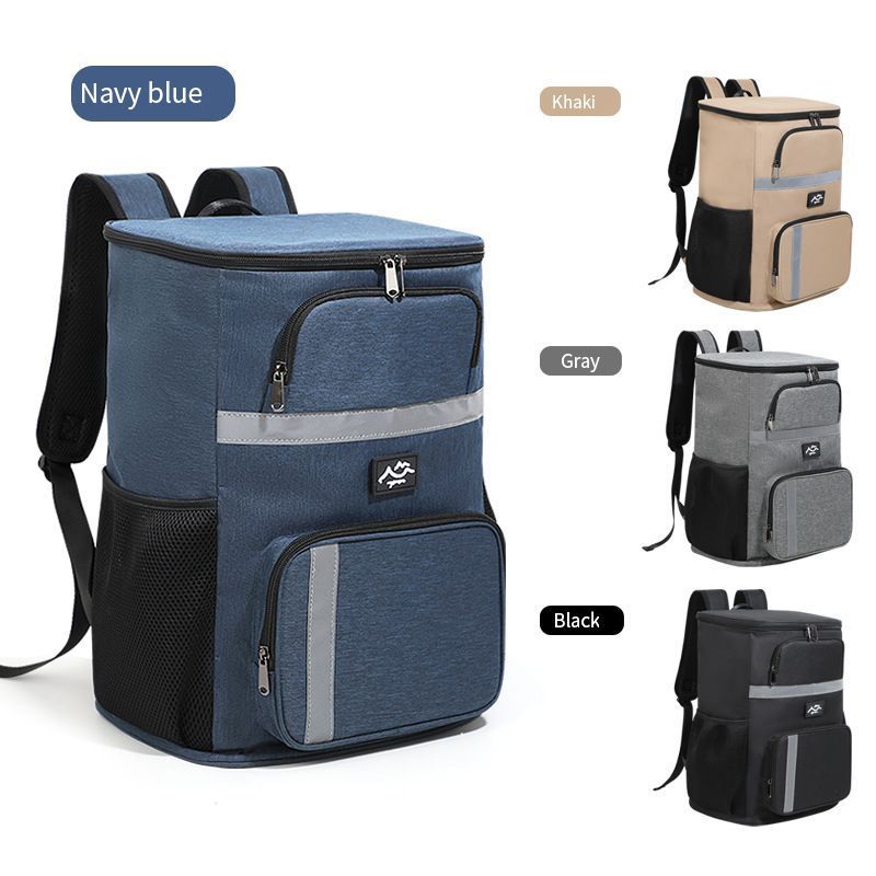 Outdoor Camping Insulated Cooler Backpack for Picnic Hiking Grey