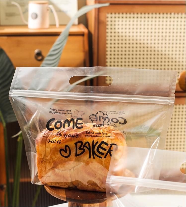 100 Pack White Border Toast Bag, Large 26.5×32+11cm