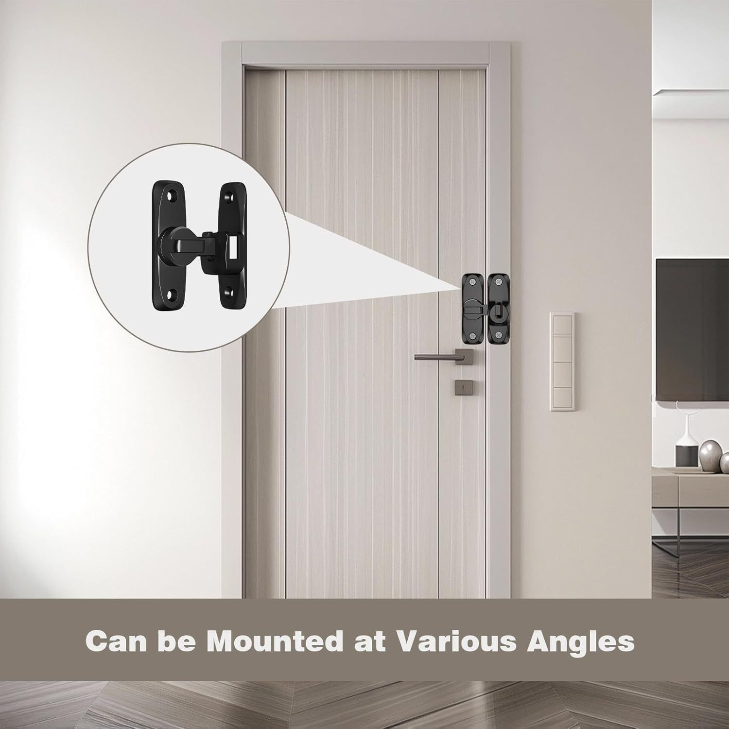 3Pcs No-Drill Door Latch Buckle with Screws