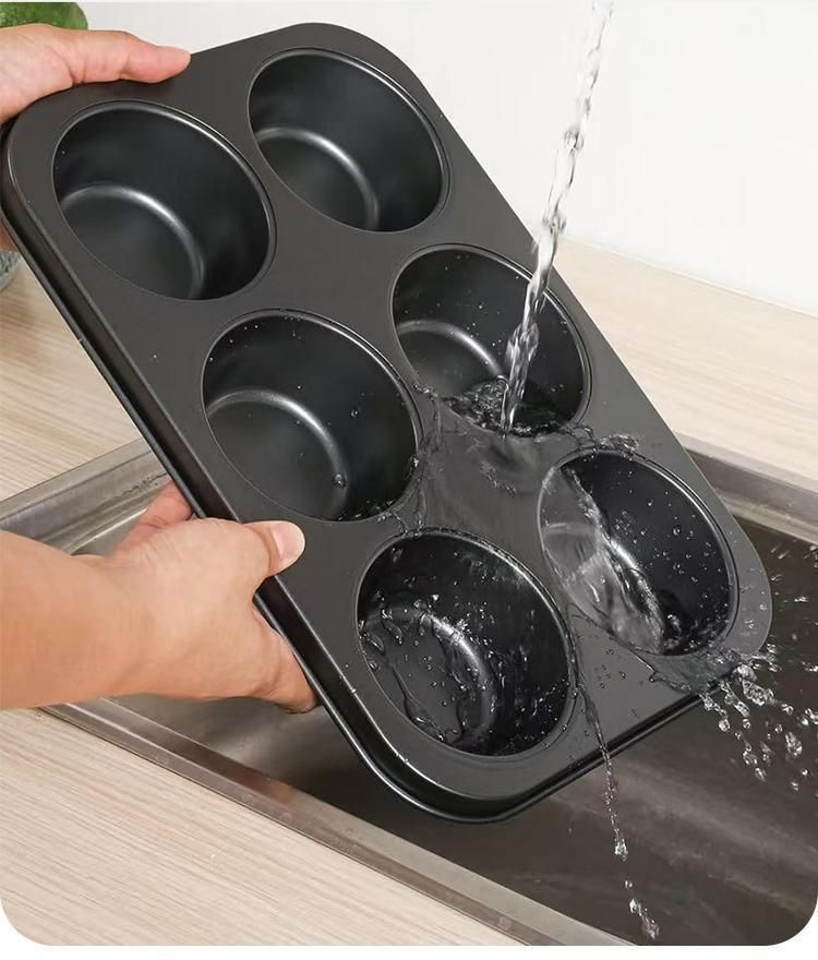 6-Cup Muffin Tray Black