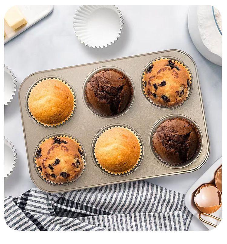 6-Cup Muffin Tray Black