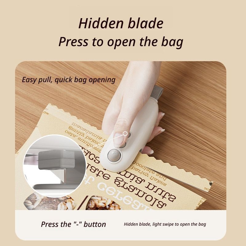 2Pcs White Mini Bag Sealer