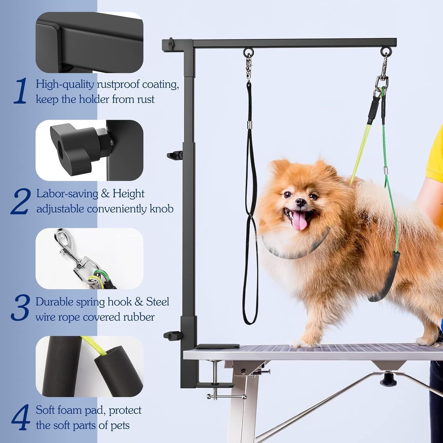 Dog Grooming Stand Black