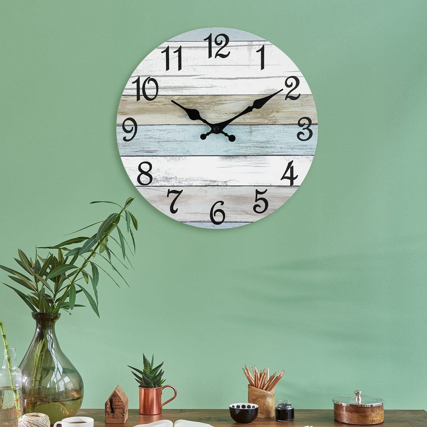 Wooden Wall Clock No.22, 10 Inch
