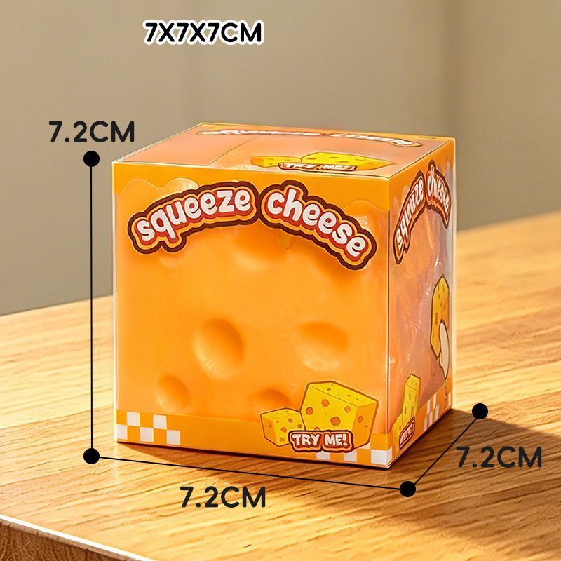 7cm Cheese Squishy with Box Orange