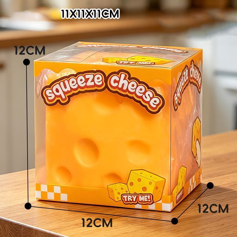 11cm Cheese Squishy with Box Orange