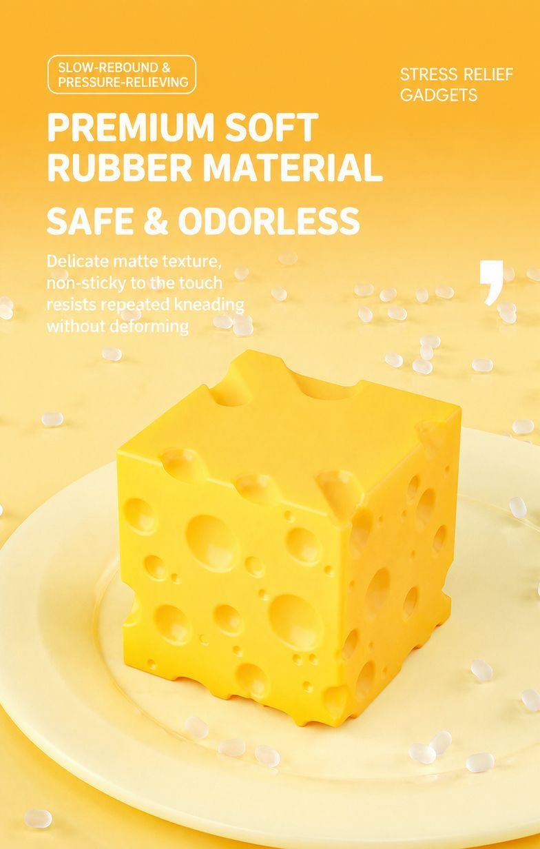 11cm Cheese Squishy with Box Orange