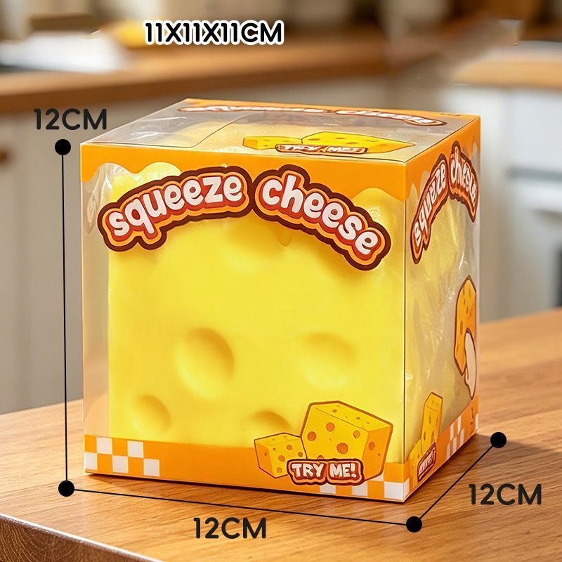 11cm Cheese Squishy with Box Banana Yellow