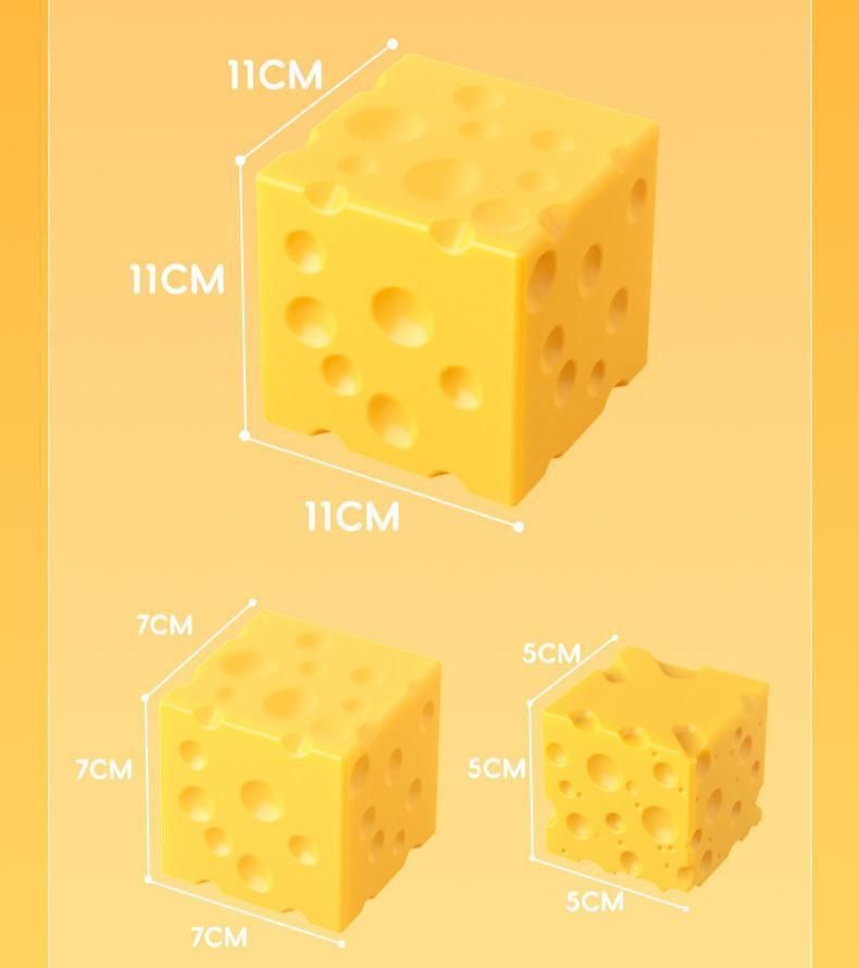 11cm Cheese Squishy with Box Banana Yellow
