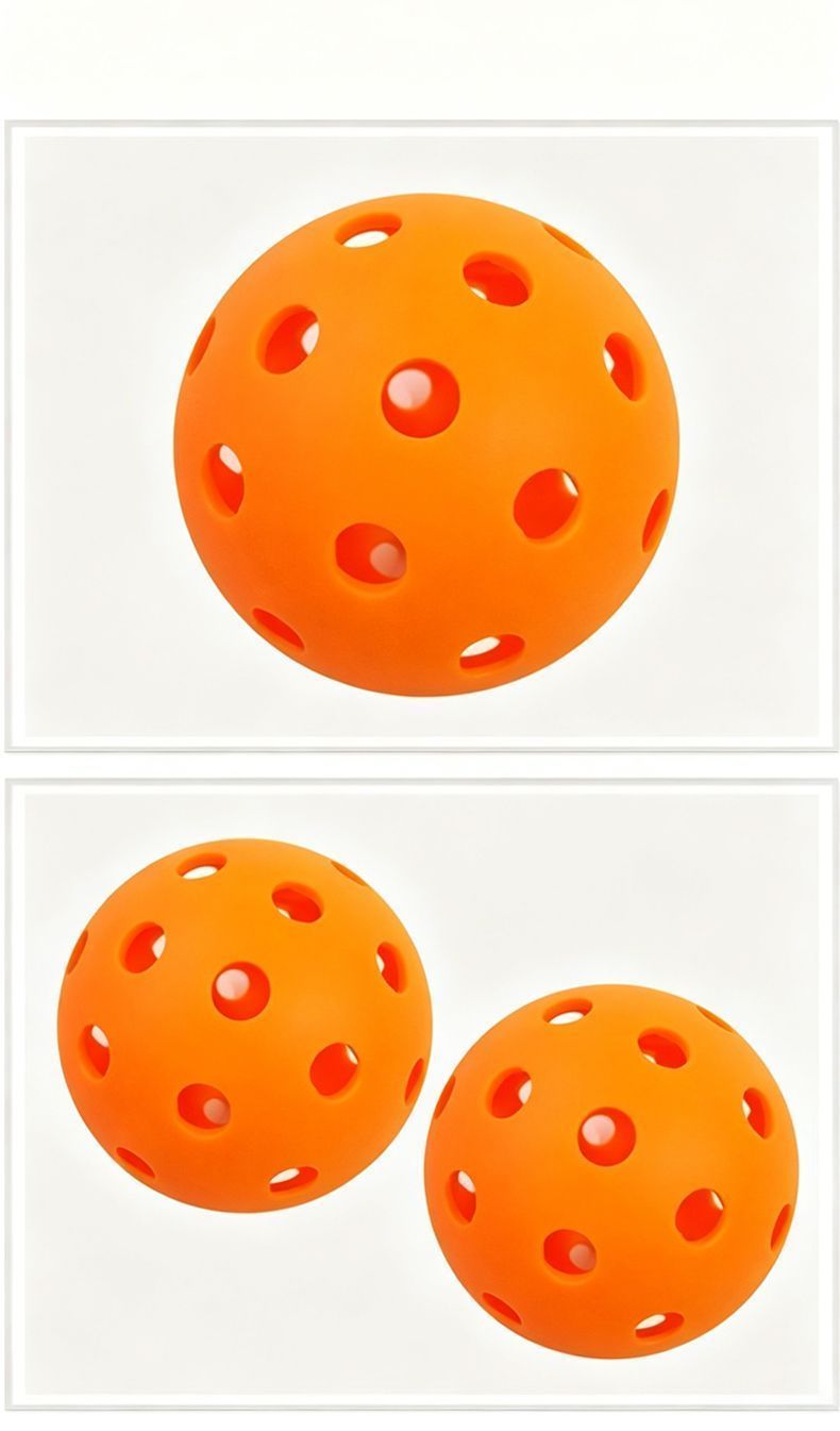 15Pcs 74mm Green Pickleballs 40 Holes
