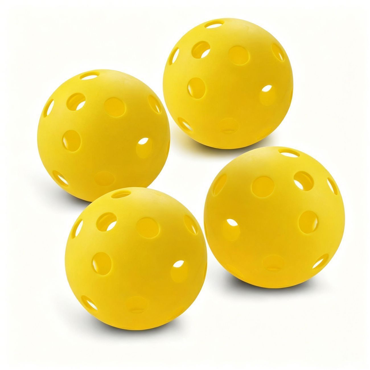 15Pcs 72mm Yellow Pickleballs 26-Holes
