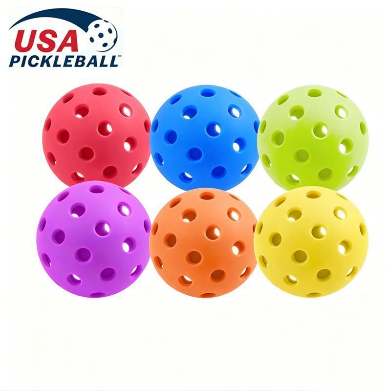 15Pcs 72mm Purple Pickleballs 26-Holes