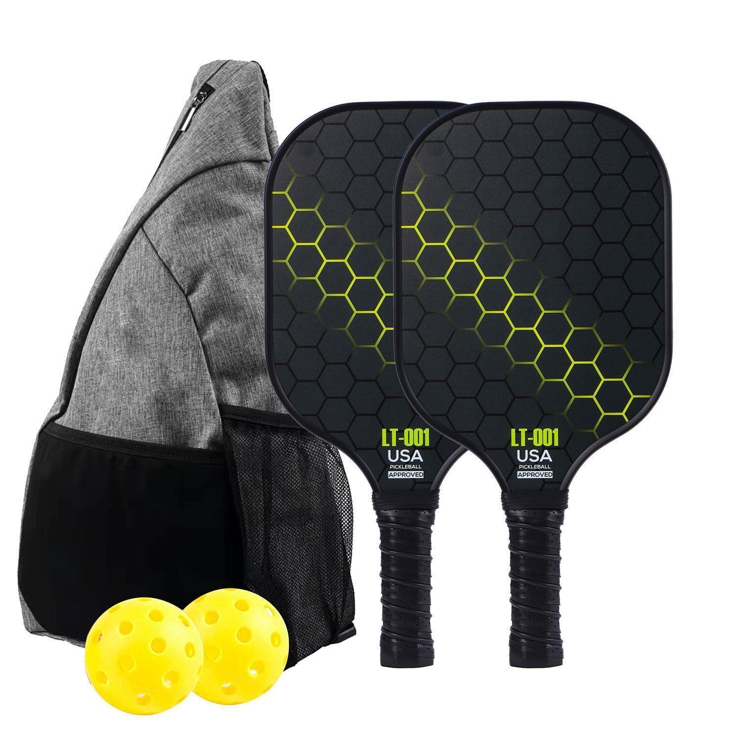 Yellow Pickleball Set with Bag 03
