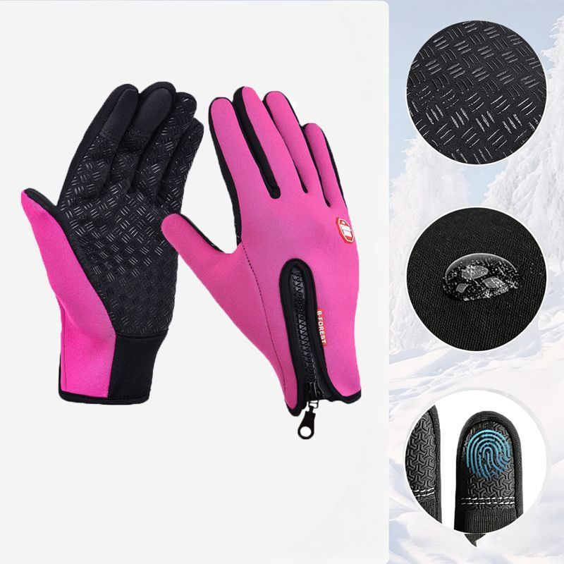 Upgraded Thermal Cycling Gloves - Hot Pink L