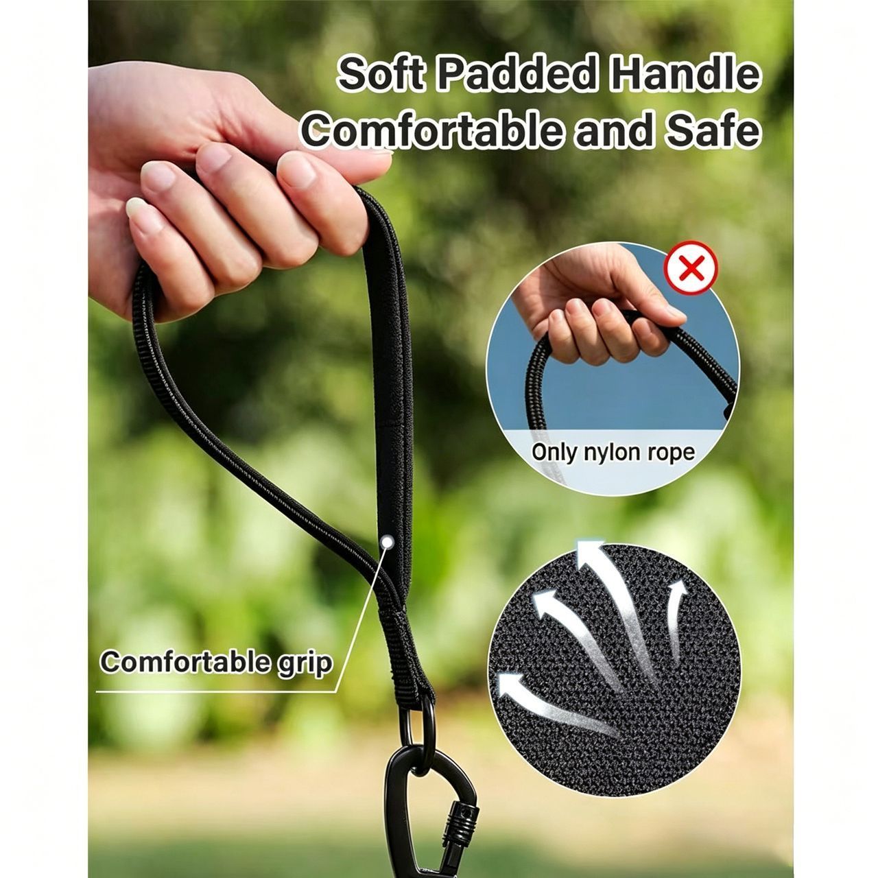 Large Dog Leash Black 02
