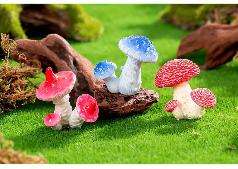 10pcs Artificial Mushroom Ornament-Type 8