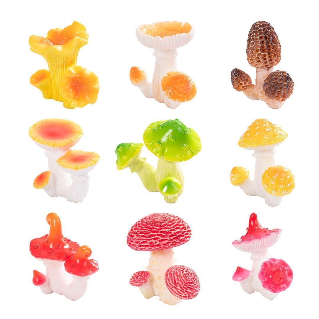 10pcs Artificial Mushroom Ornament-Type 5