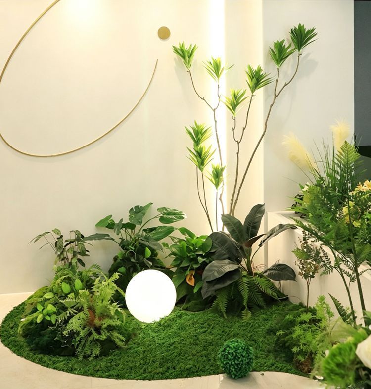 30g Light Green Artificial Moss-2Pcs