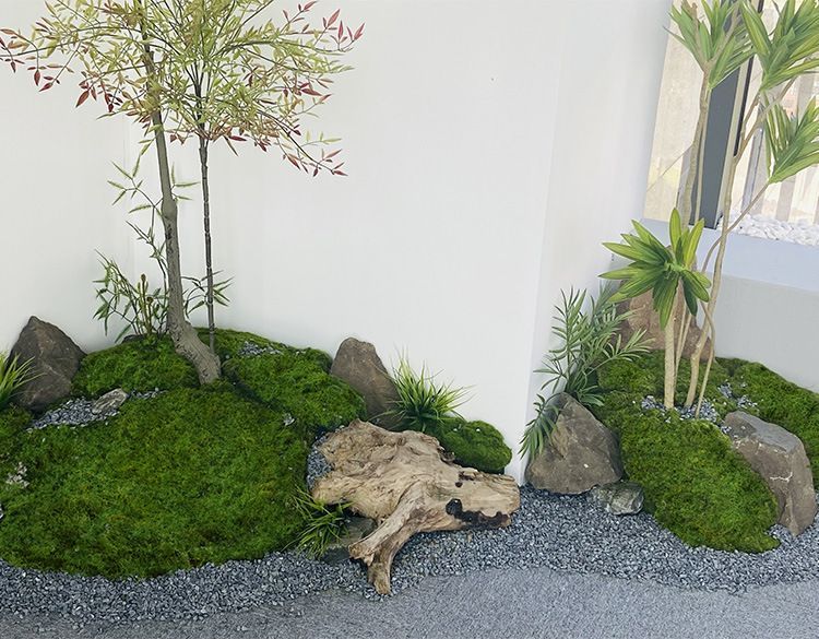 30g Light Green Artificial Moss-2Pcs
