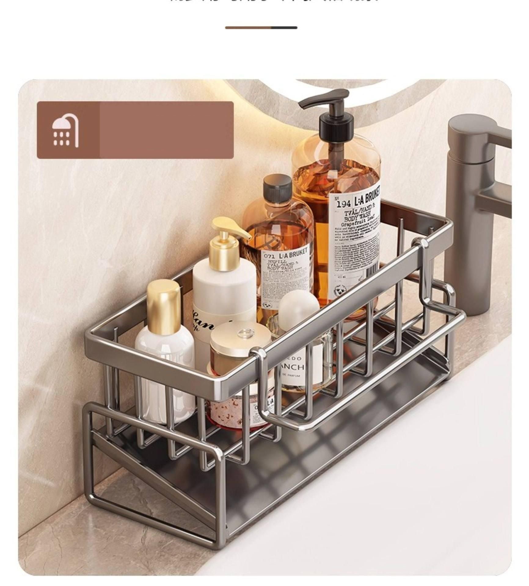 Low Profile Tilted Dish Drying Rack Cream White