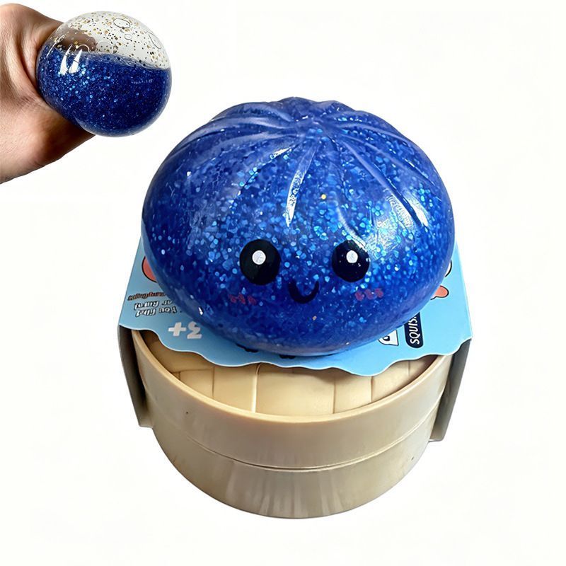 Gold Powder Pectin Deep Blue Bun + Steamer