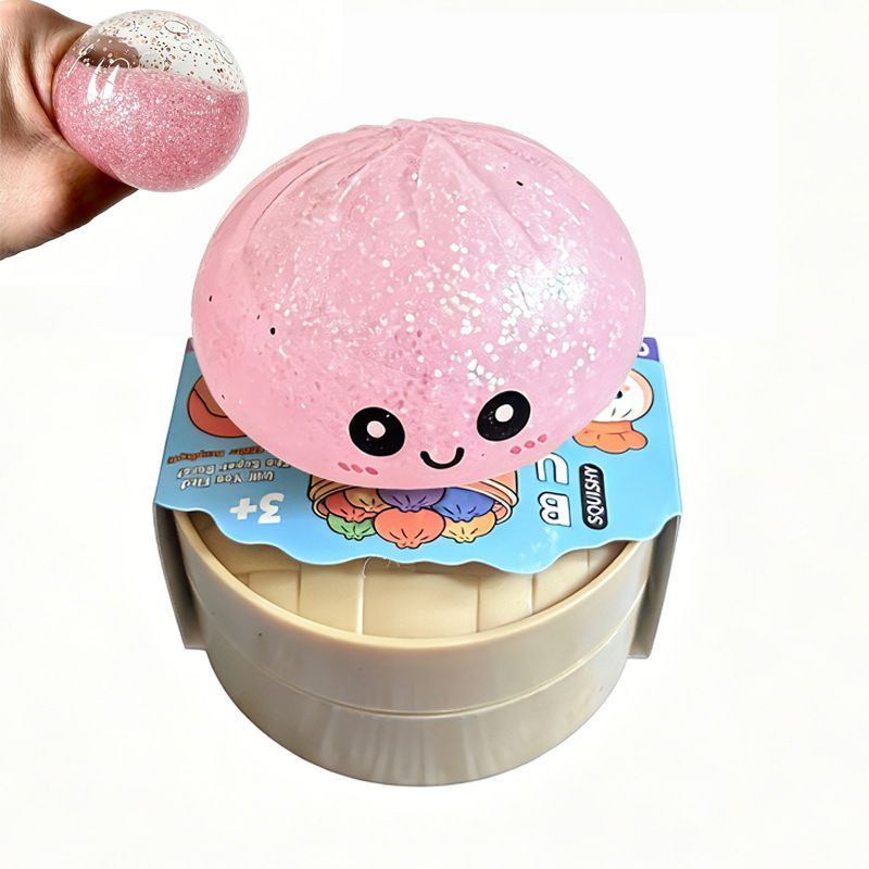 Gold Powder Pectin Pink Bun + Steamer