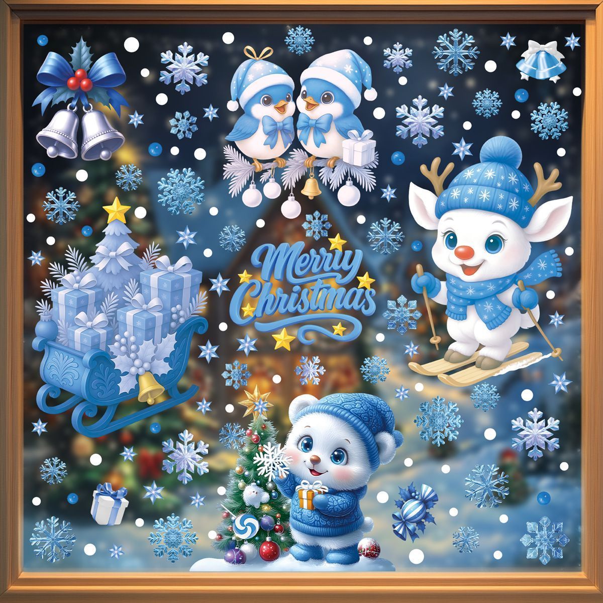 4 Styles Christmas Window Stickers Pack-04