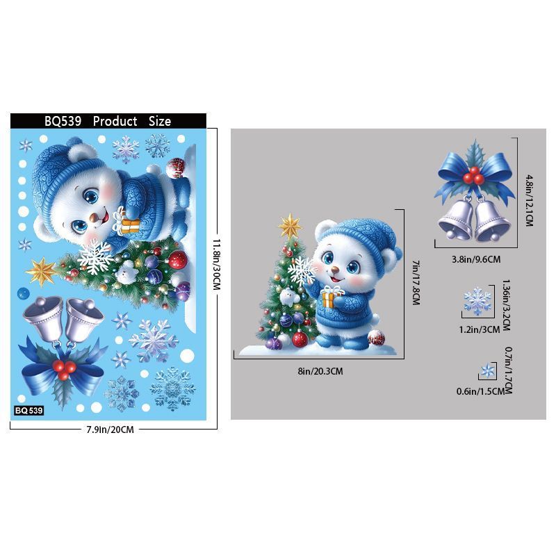 4 Styles Christmas Window Stickers Pack-04
