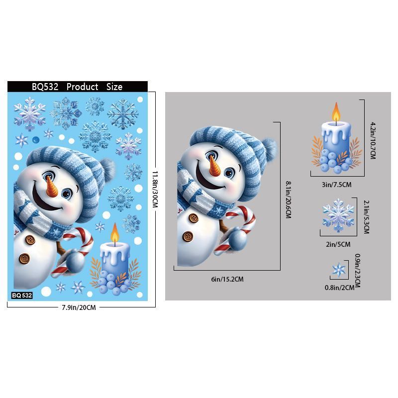 6 Styles Christmas Window Stickers Pack-01