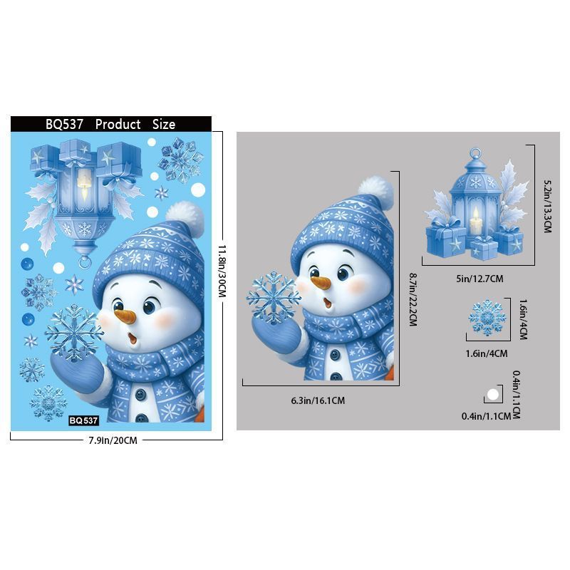 6 Styles Christmas Window Stickers Pack-01