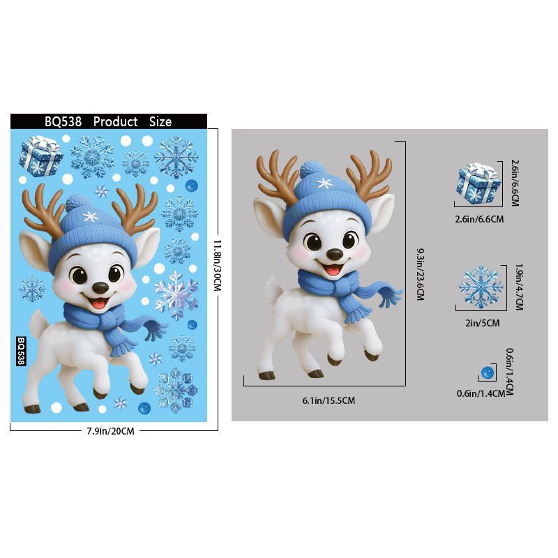 6 Styles Christmas Window Stickers Pack-02