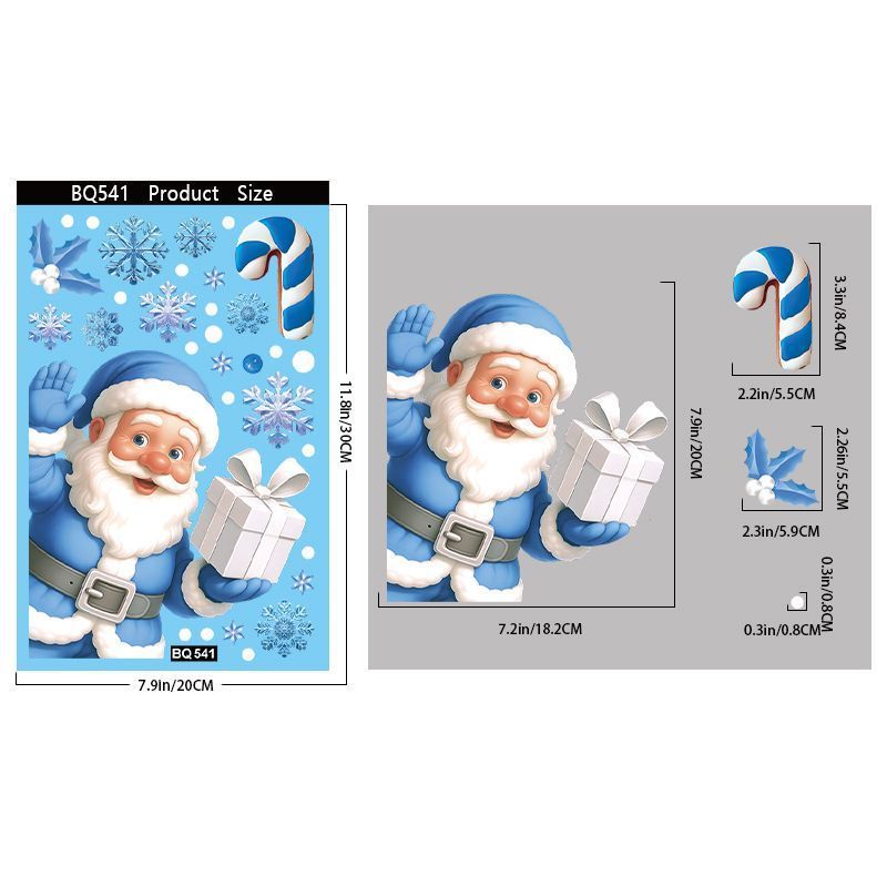 6 Styles Christmas Window Stickers Pack-03