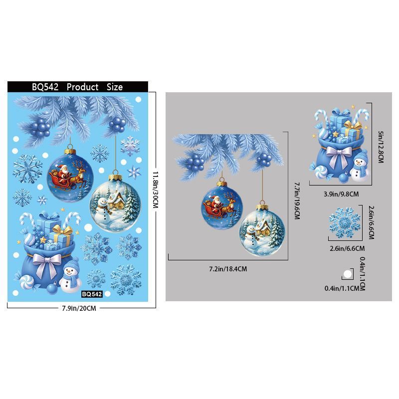6 Styles Christmas Window Stickers Pack-03