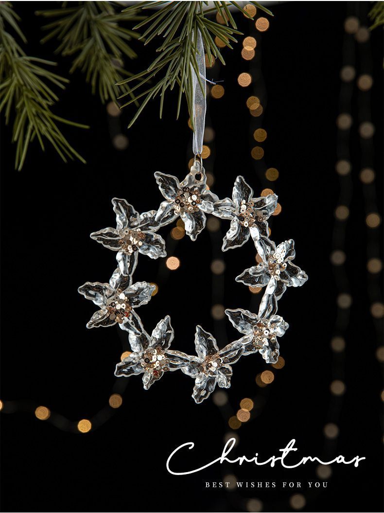 2pcs Snowflake B Christmas Ornament Props