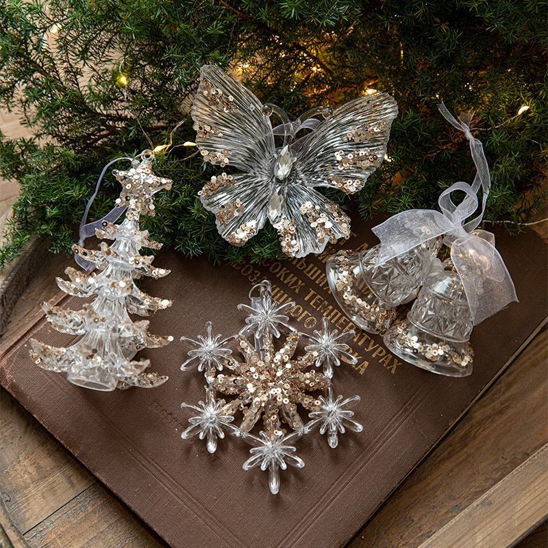 2pcs Ballerina Girl Christmas Ornament Props