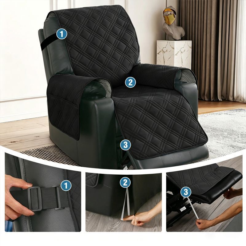 Electric Recliner Sofa Cover - Coffee Brown
