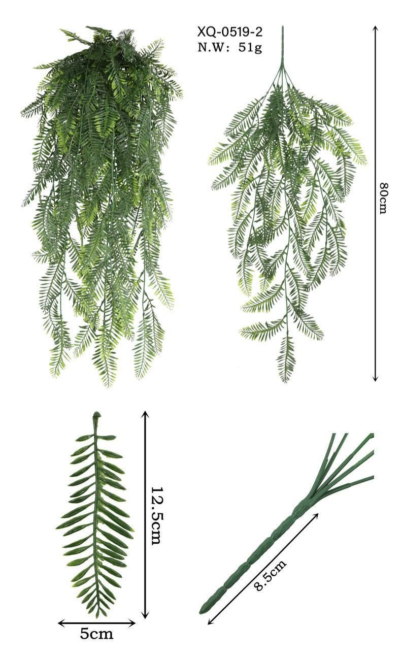 5-Fork Pine Needle Wall Hanging Vine 2 pieces