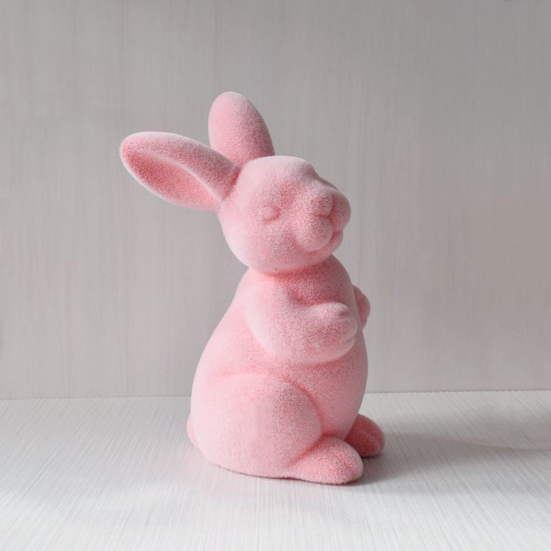 2PS Moss Bunny Decor 9.7cm High